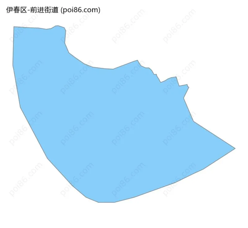 前进街道边界地图