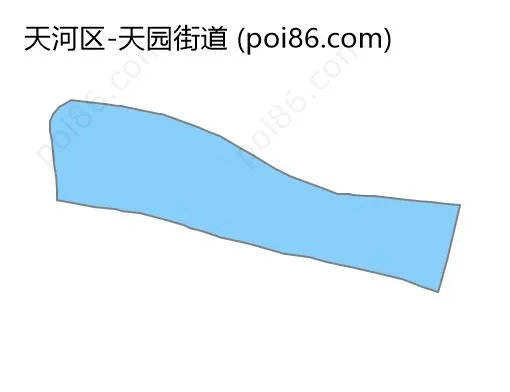 天园街道边界地图