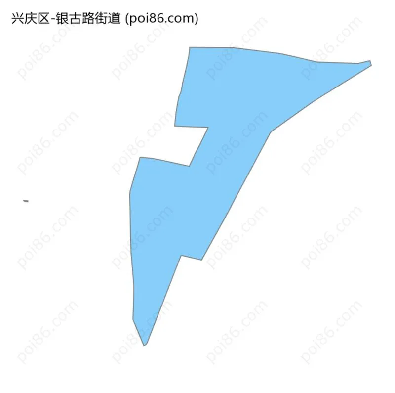 银古路街道边界地图