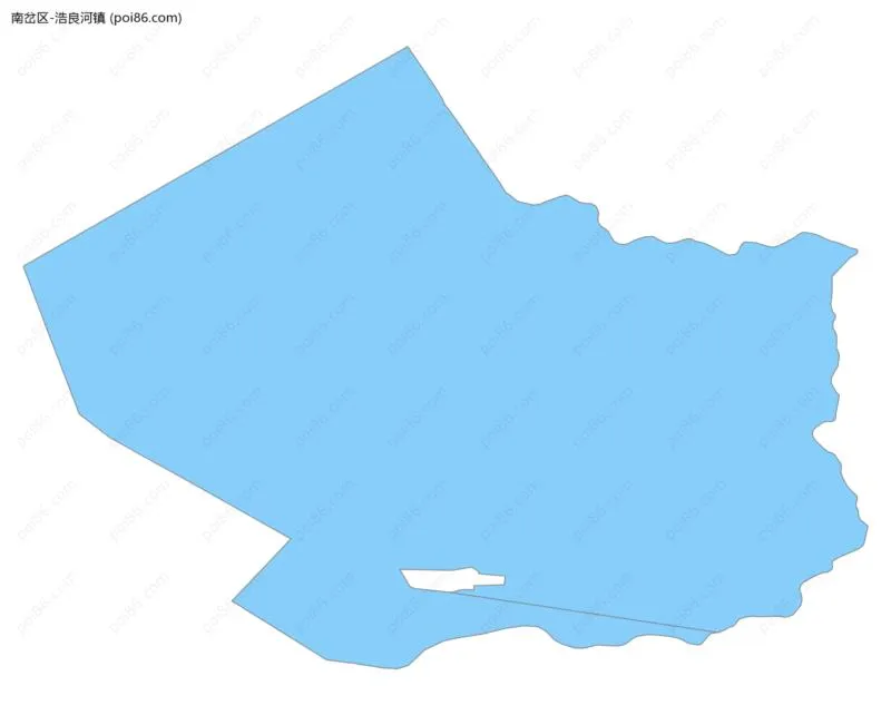 浩良河镇边界地图