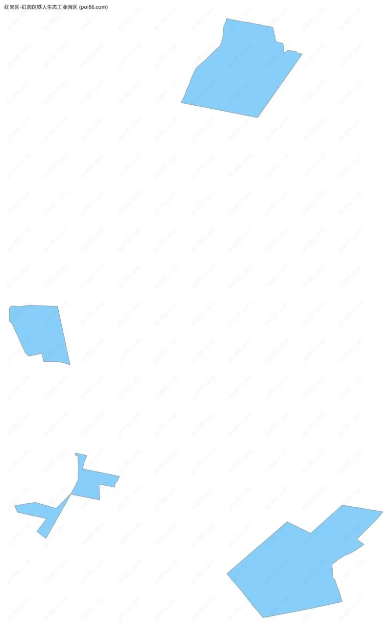 红岗区铁人生态工业园区边界地图