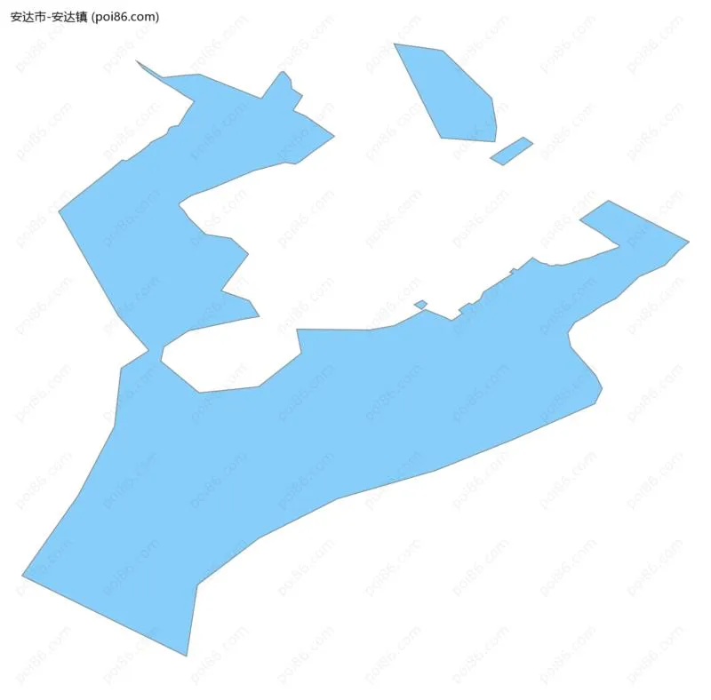 安达镇边界地图