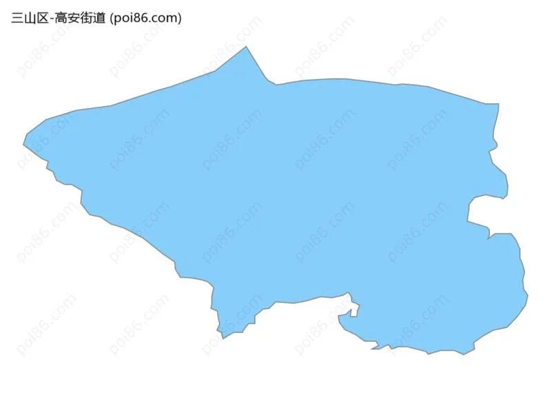 高安街道边界地图