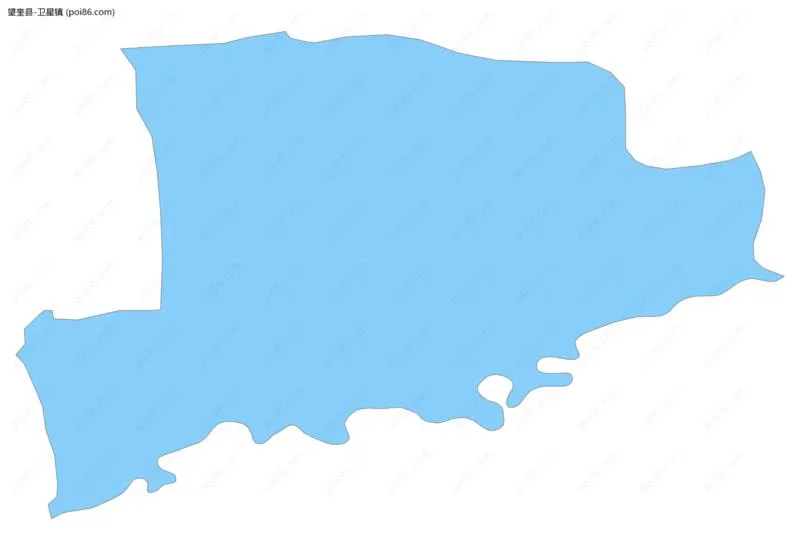 卫星镇边界地图