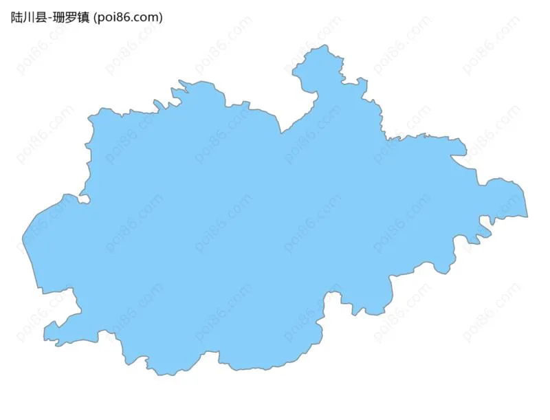珊罗镇边界地图