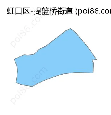 提篮桥街道边界地图