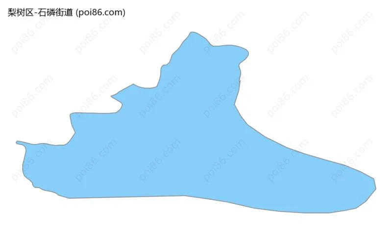 石磷街道边界地图