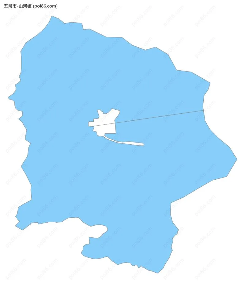 山河镇边界地图