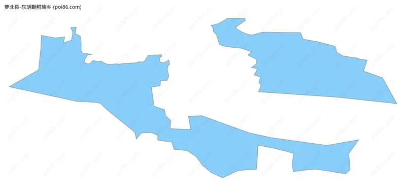 东明朝鲜族乡边界地图