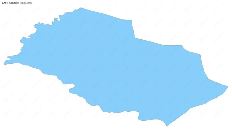 红旗满族乡边界地图