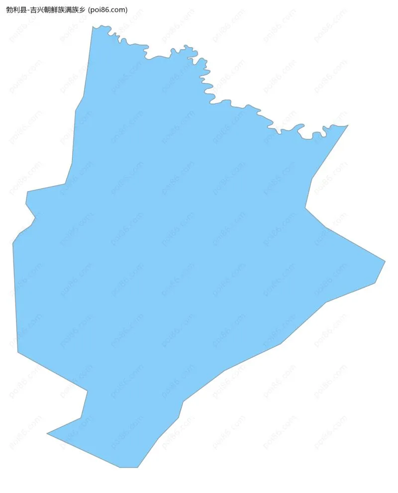 吉兴朝鲜族满族乡边界地图