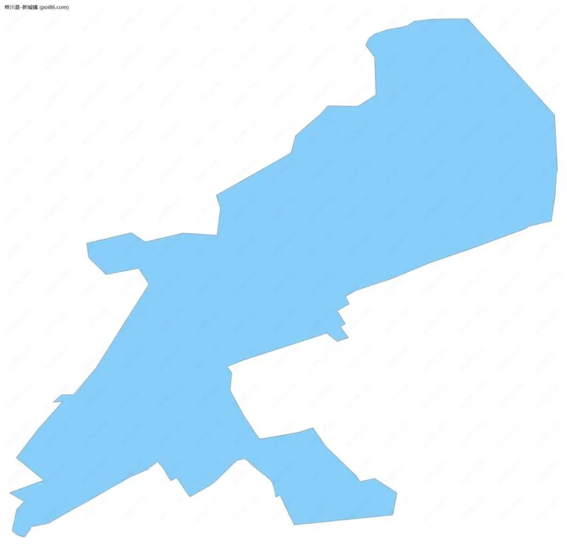 新城镇边界地图