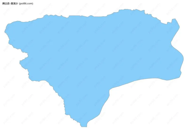 糜滩乡边界地图