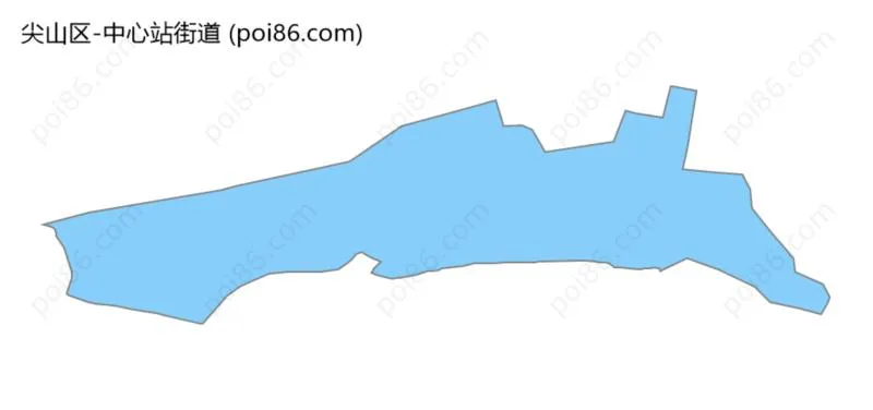 中心站街道边界地图
