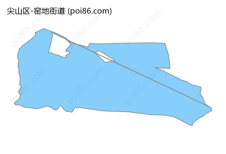 窑地街道边界地图