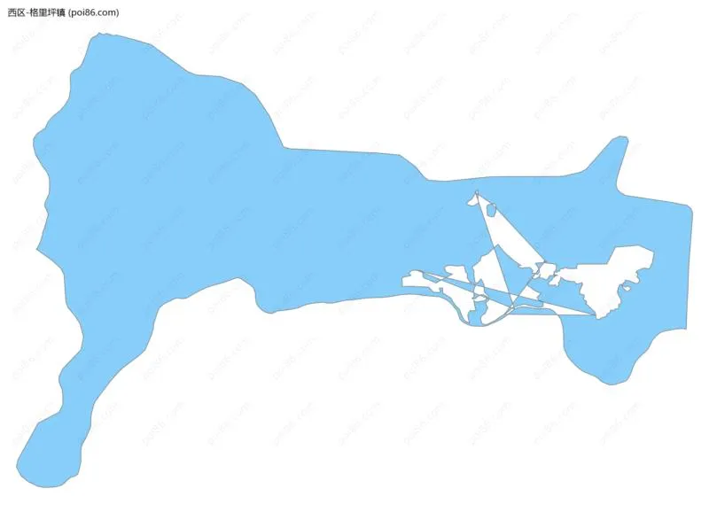 格里坪镇边界地图