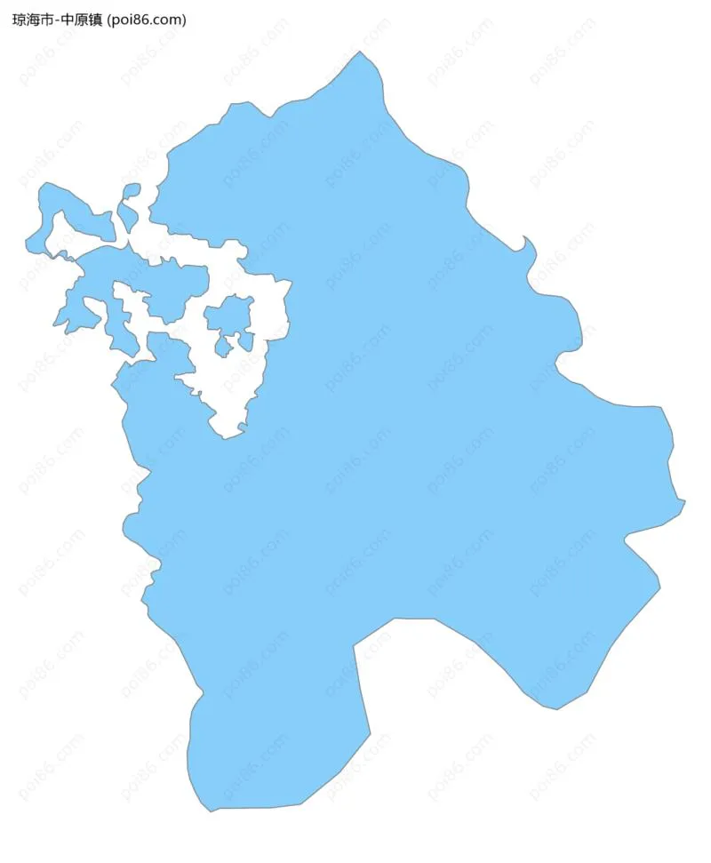 中原镇边界地图