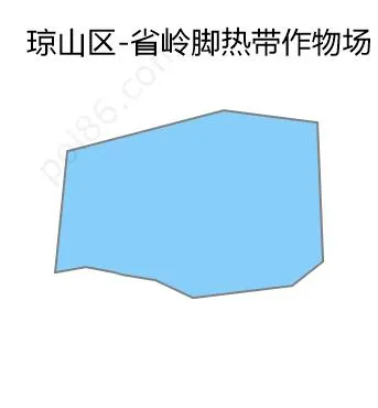 省岭脚热带作物场边界地图