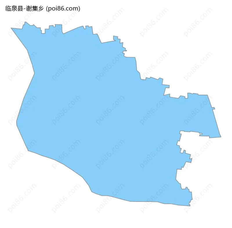 谢集乡边界地图