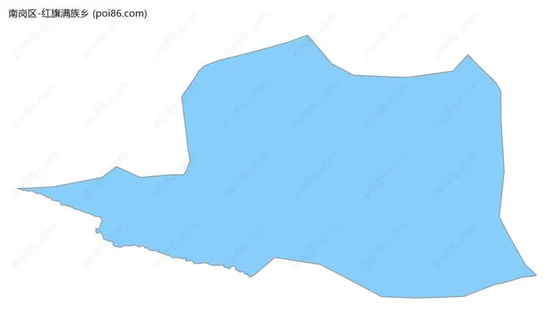 红旗满族乡边界地图