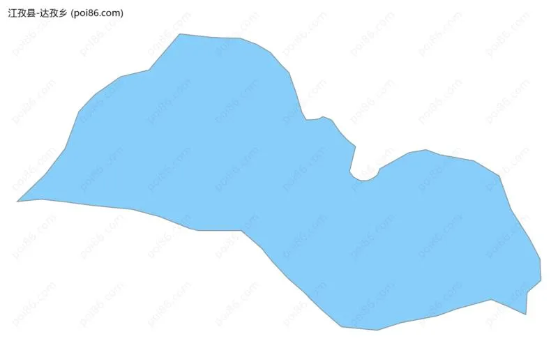 达孜乡边界地图