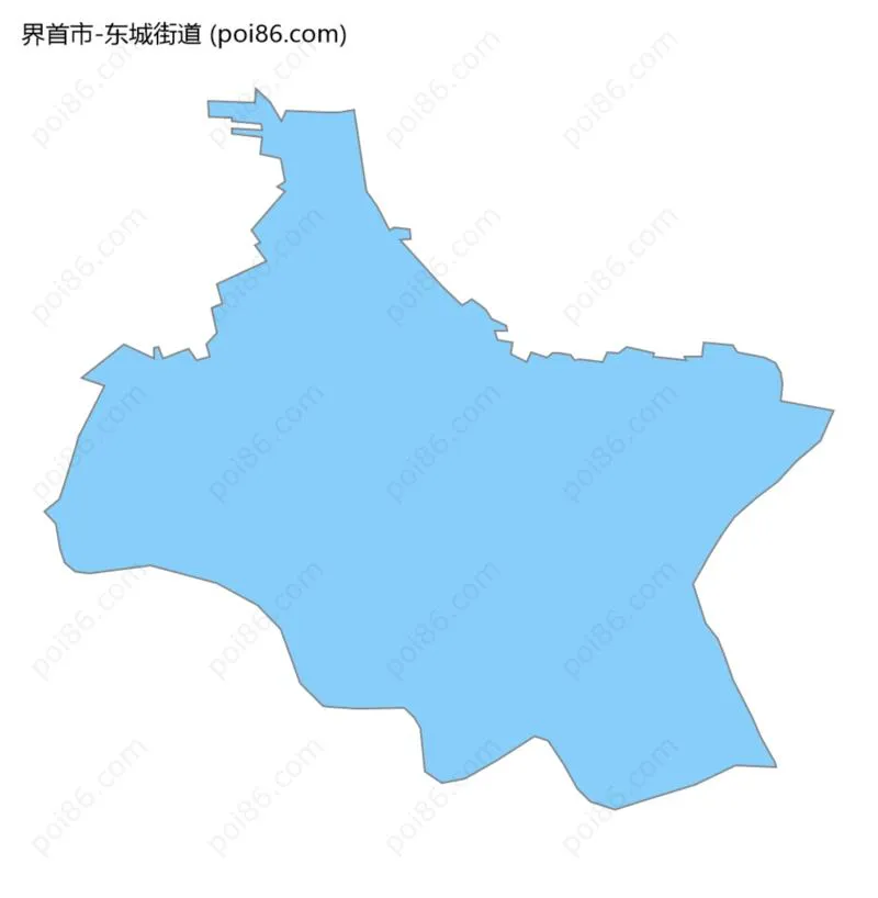 东城街道边界地图