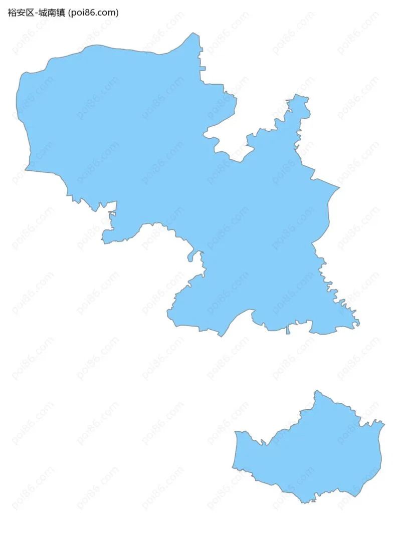 城南镇边界地图