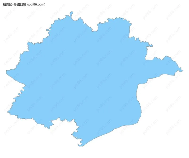 分路口镇边界地图