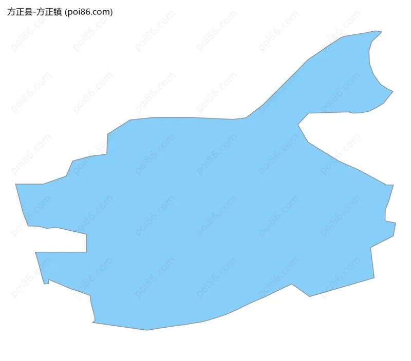 方正镇边界地图