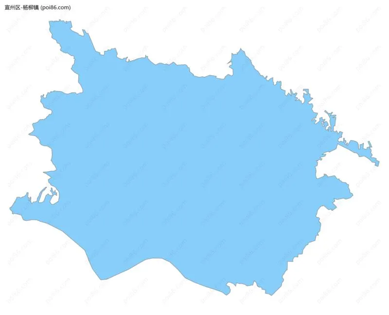 杨柳镇边界地图
