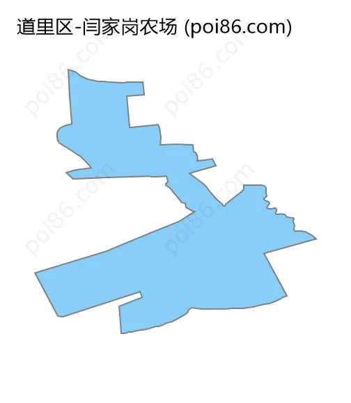 闫家岗农场边界地图