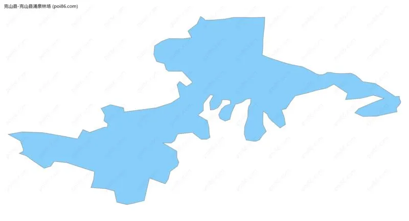 克山县涌泉林场边界地图