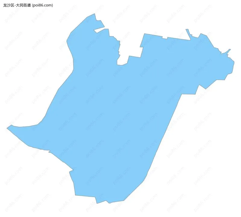 大民街道边界地图