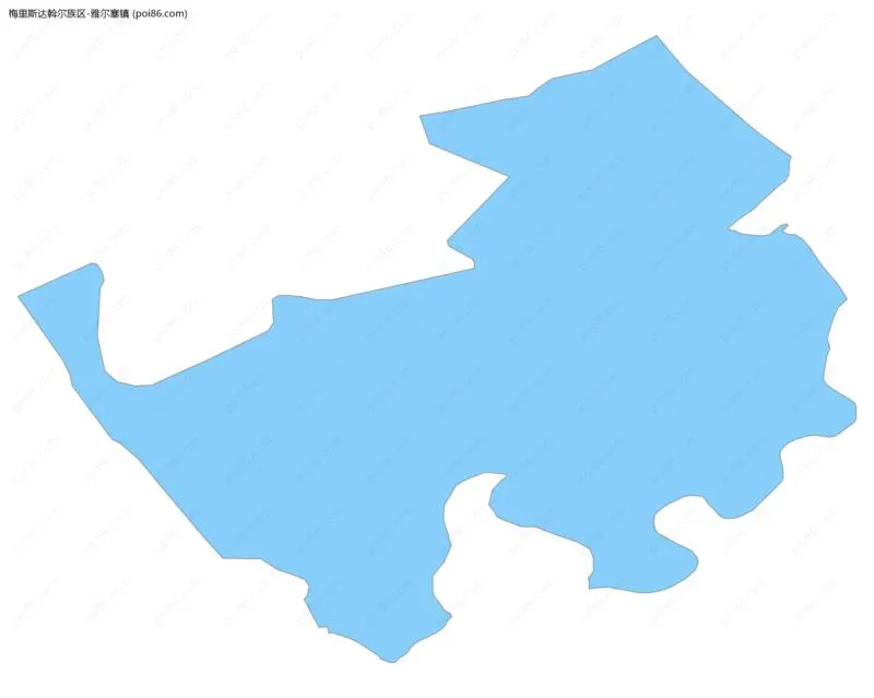 雅尔塞镇边界地图