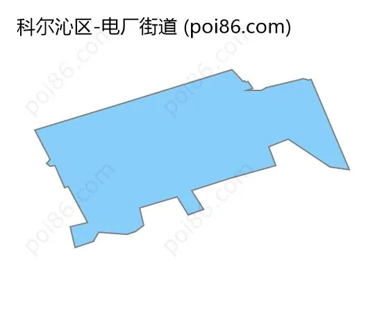 电厂街道边界地图
