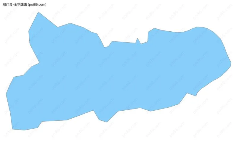 金字牌镇边界地图