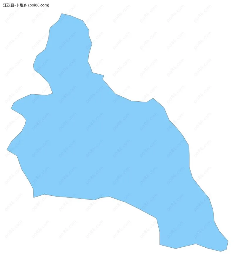 卡堆乡边界地图