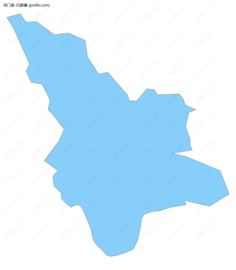 闪里镇边界地图