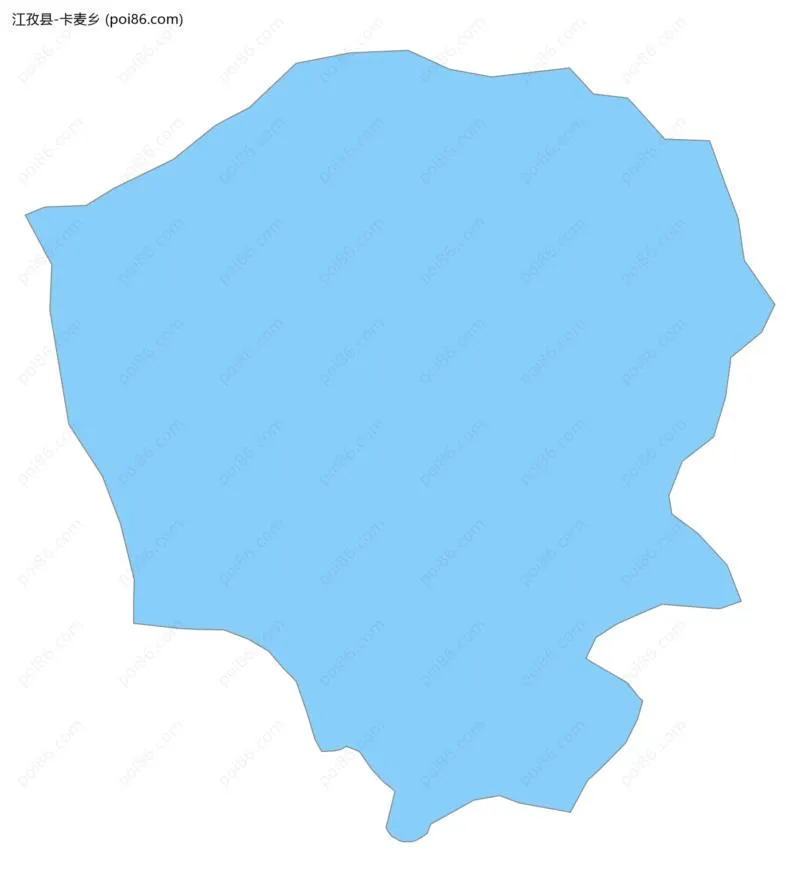 卡麦乡边界地图