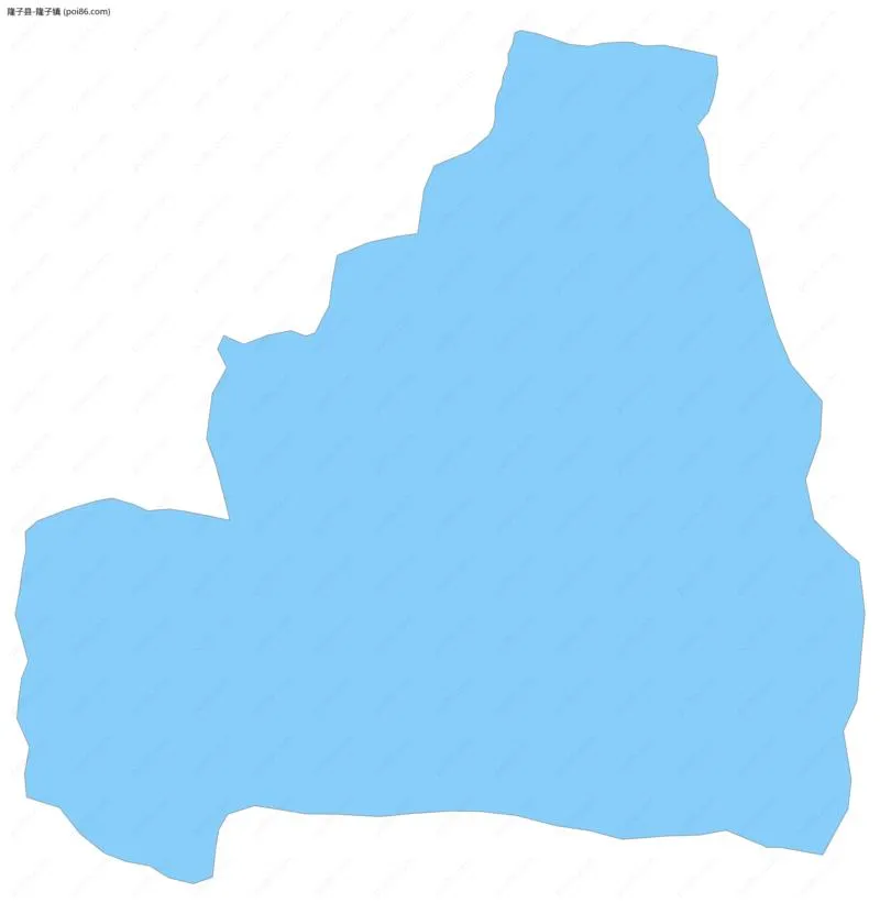 隆子镇边界地图