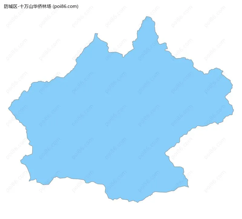 十万山华侨林场边界地图