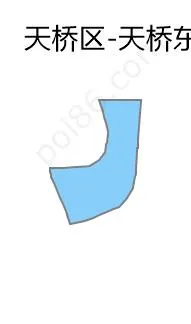 天桥东街街道边界地图