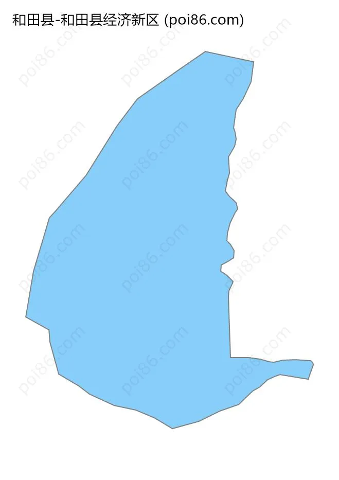 和田县经济新区边界地图