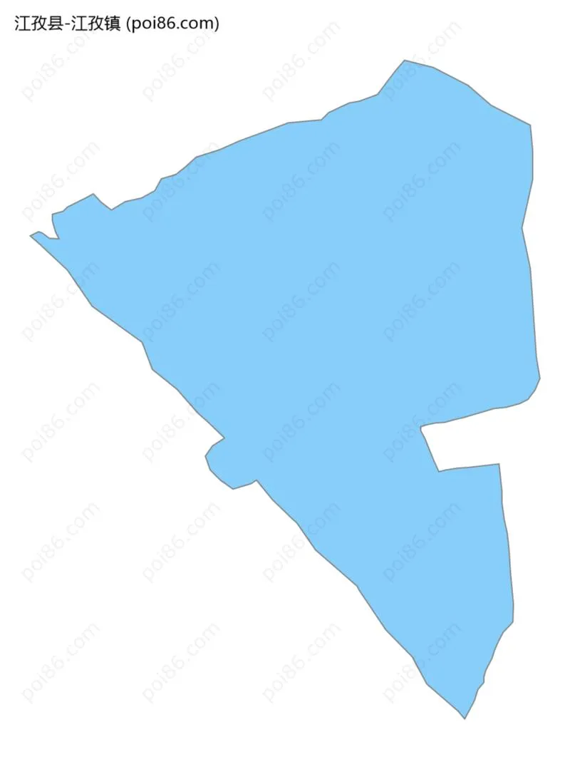 江孜镇边界地图