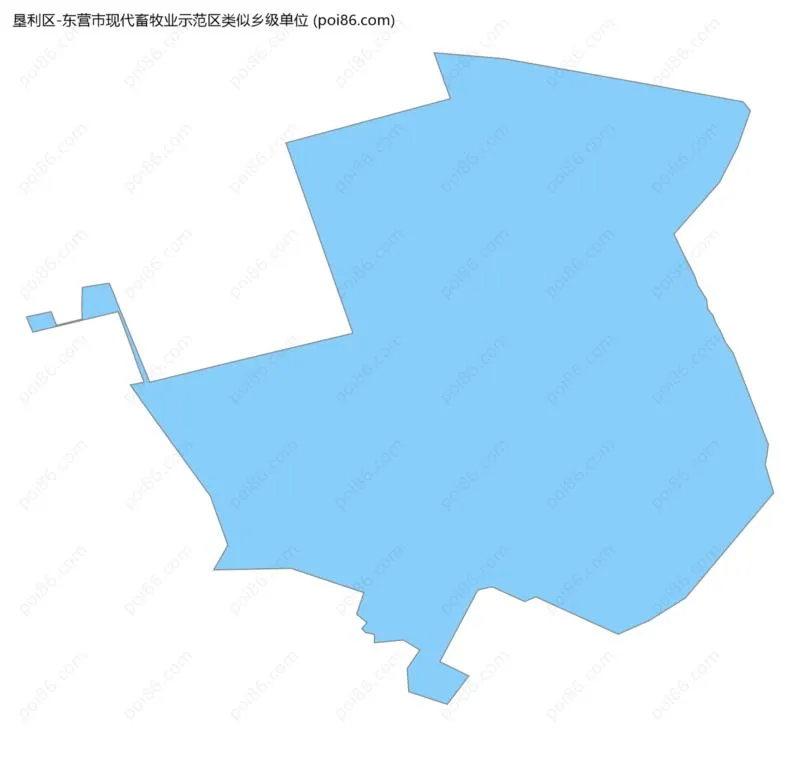 东营市现代畜牧业示范区类似乡级单位边界地图
