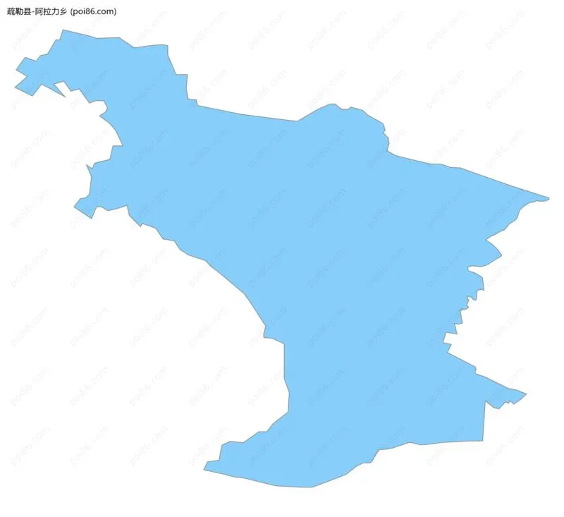 阿拉力乡边界地图