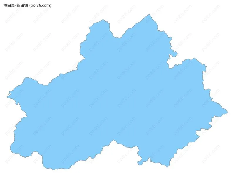 新田镇边界地图