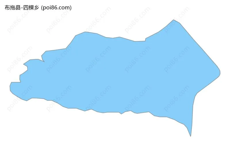 四棵乡边界地图