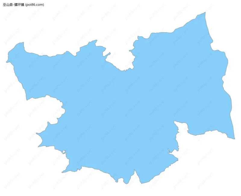 骡坪镇边界地图