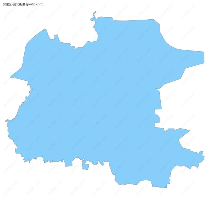 滨北街道边界地图